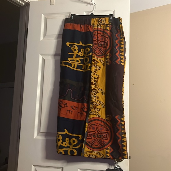 Generic Women Wide Legs Pants with Pockets Vintage Print NWOT - Picture 2 of 2